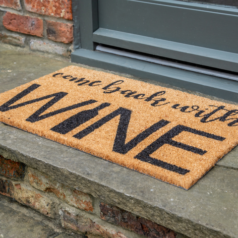 Printed Novelty Sign Coir Door Mat 45cm x 75cm - Indoor and Sheltered Outdoor Use