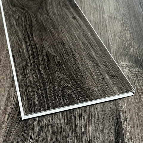 Graphite Black Oak Luxury SPC Click Plank Flooring - Built-In Underlay Already Installed - 5.2mm Thick