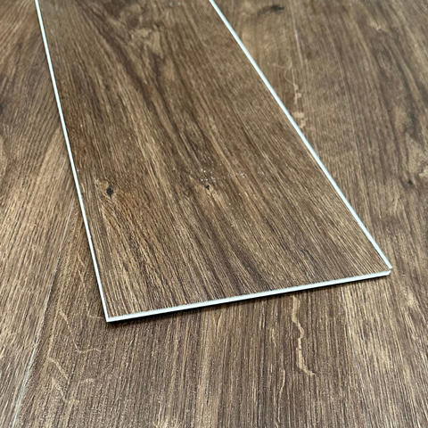 Dark Walnut Oak Luxury SPC Click Plank Flooring - Built-In Underlay Already Installed - 5.2mm Thick