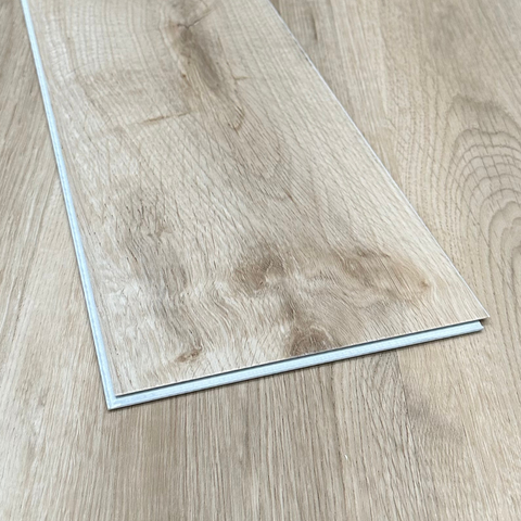 Bright White Oak Luxury SPC Click Plank Flooring - Built-In Underlay Already Installed - 5.2mm Thick